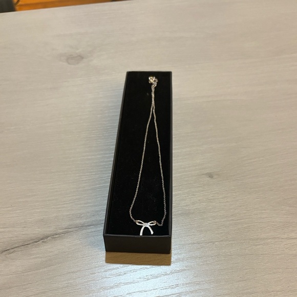 Tiffany & Co. Silver Bow Necklace - Picture 3 of 9